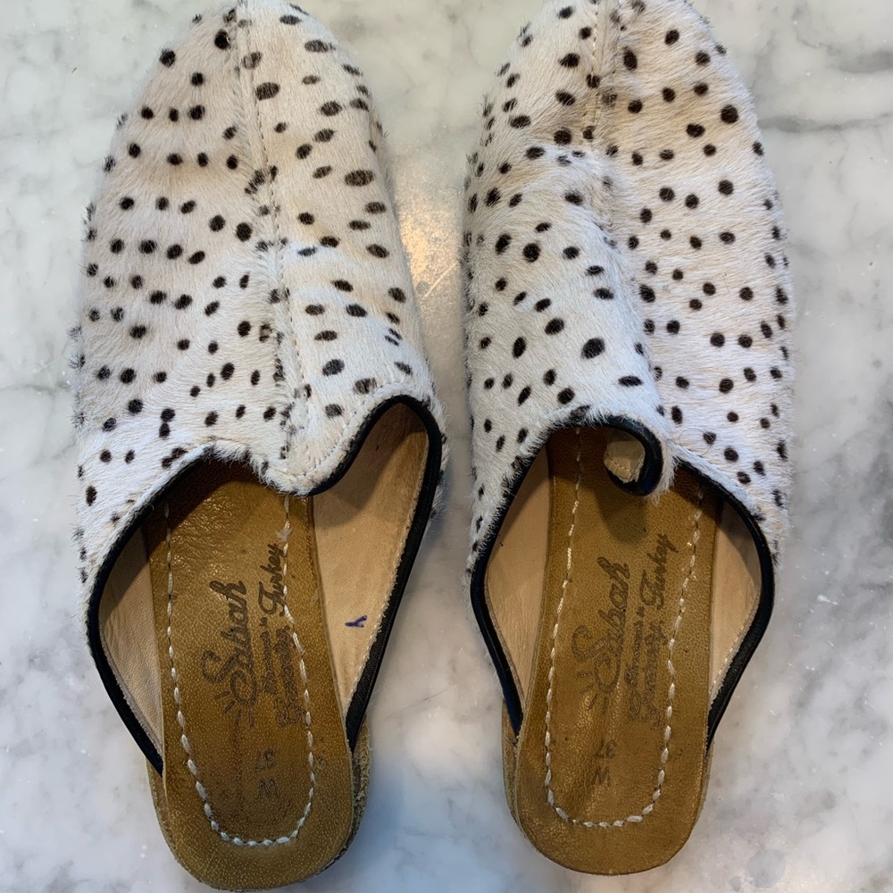 Sabah Baba Slides - Snow Leopard Print -Size 37
